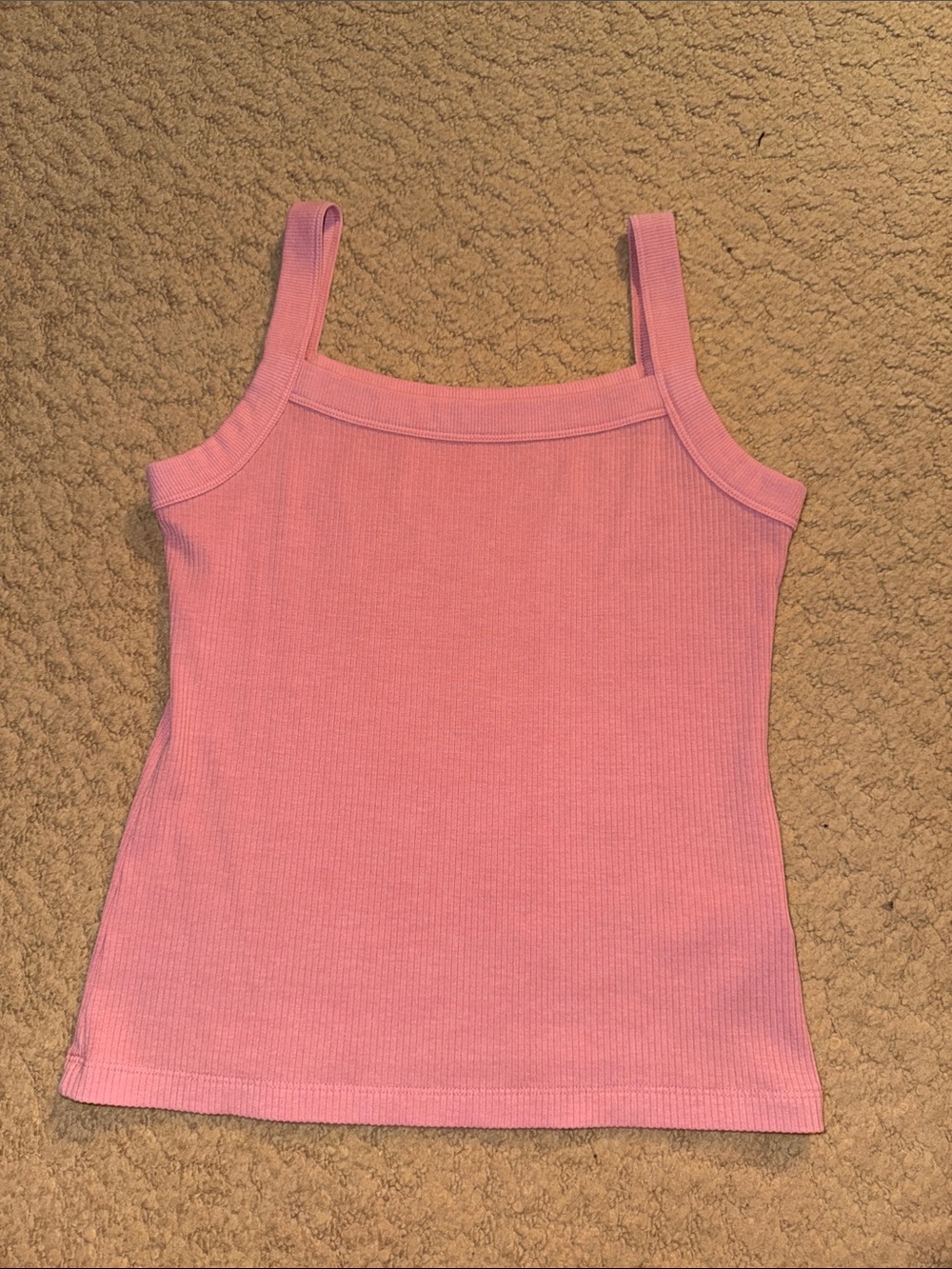 American Eagle Women’s Dusty Rose Ribbed Tank Top